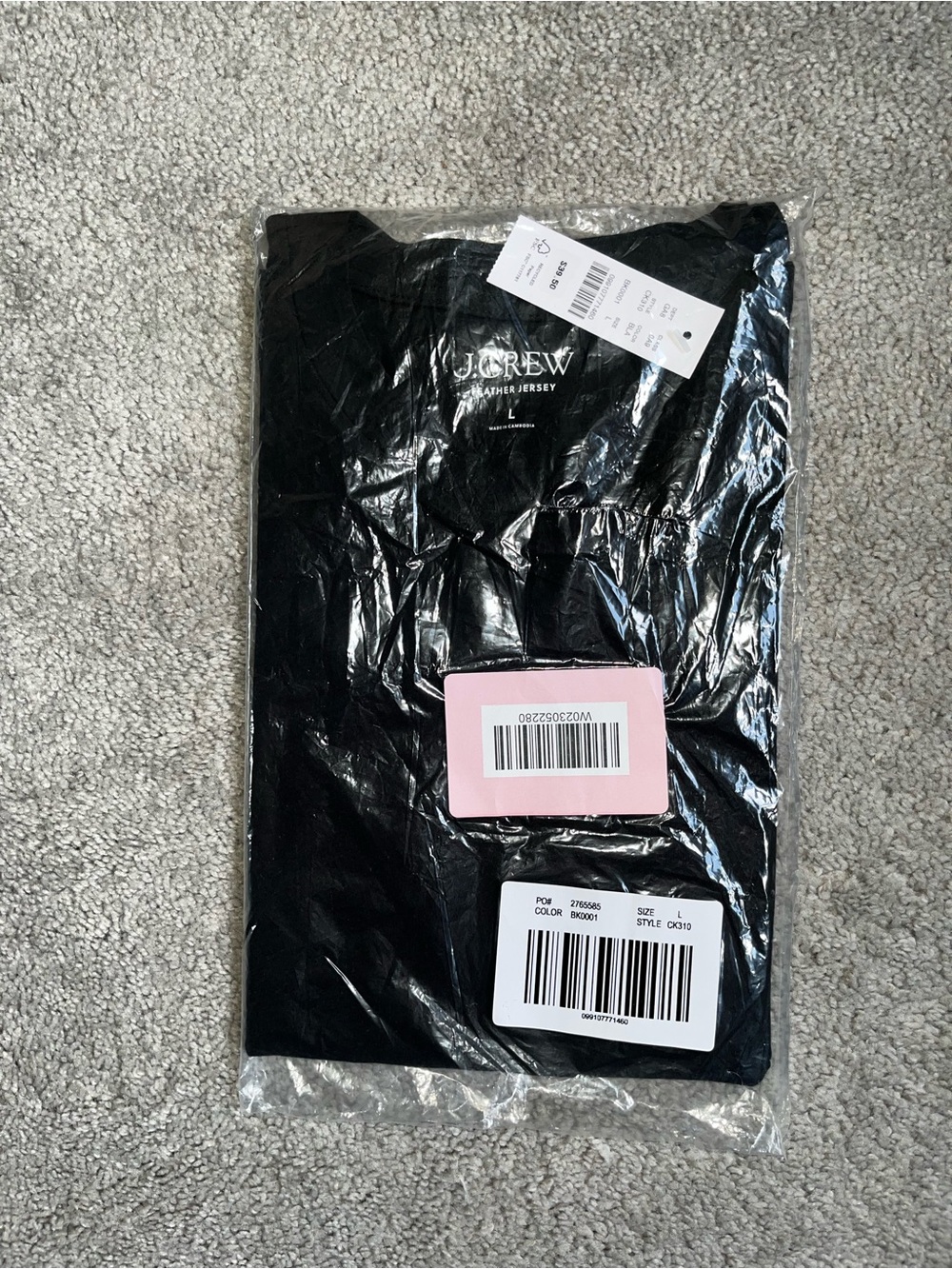 NWT J CREW Women’s Feather Jersey Cropped T-Shirt L - Picture 3 of 4